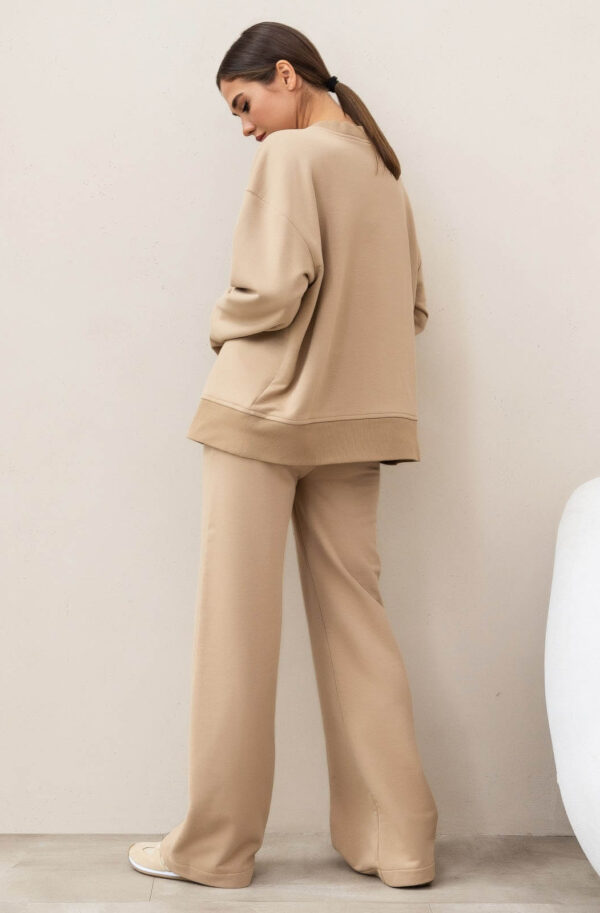 Костюм бежевий зі світшотом та штанами | 77320