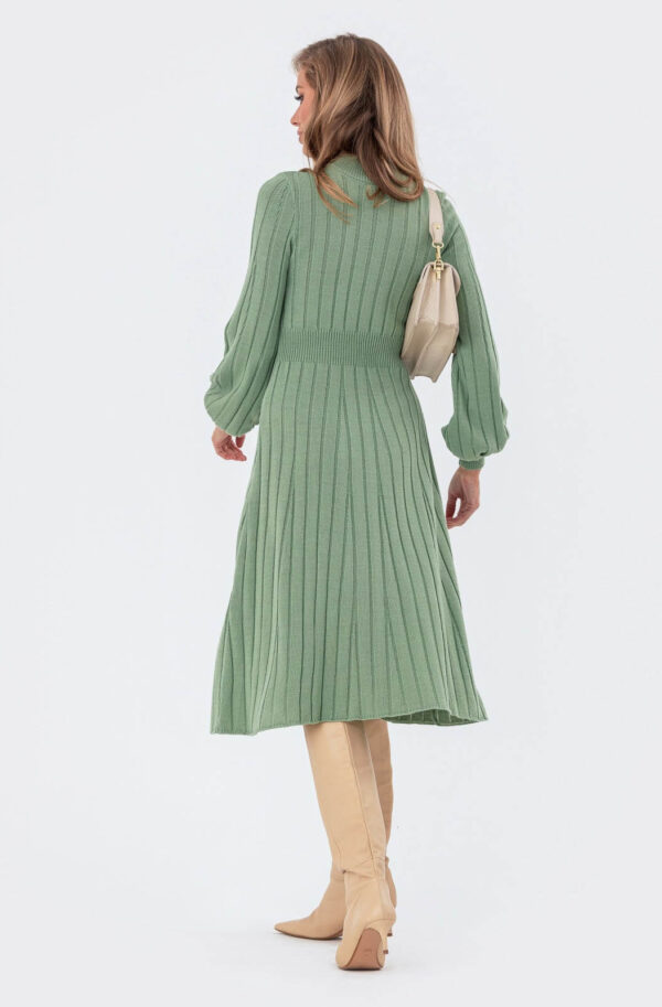 Сукня-кльош світло-зелена дрібної в'язки | 77332