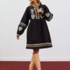 Бавовняна сукня-вишиванка чорна | 77769 Бавовняна сукня-вишиванка чорна | 77769