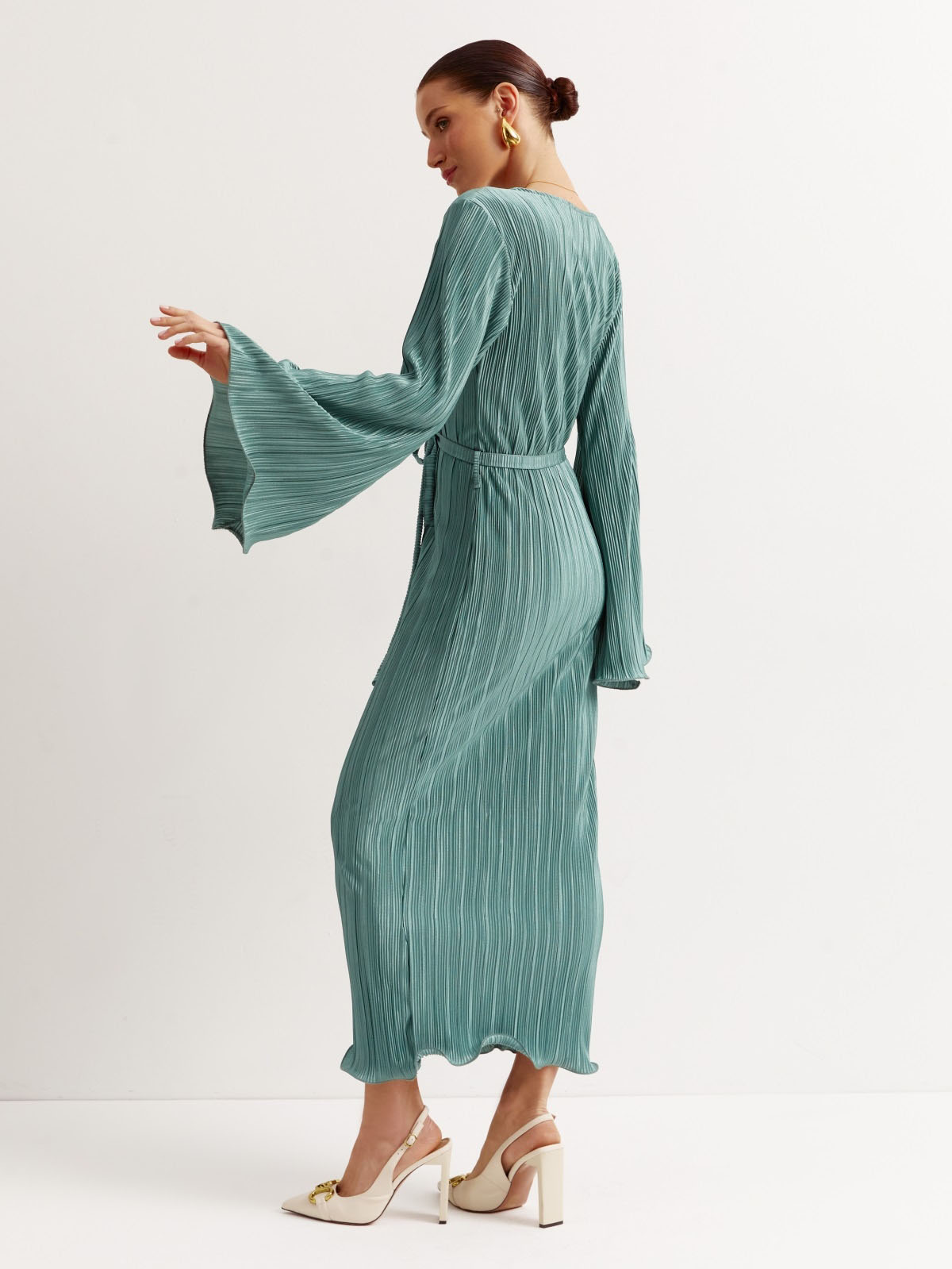 Вечірня сукня максі м'ятного кольору | 77459