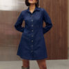 Джинсова сукня-сорочка міні темно-синя | 78090 Джинсова сукня-сорочка міні темно-синя | 78090