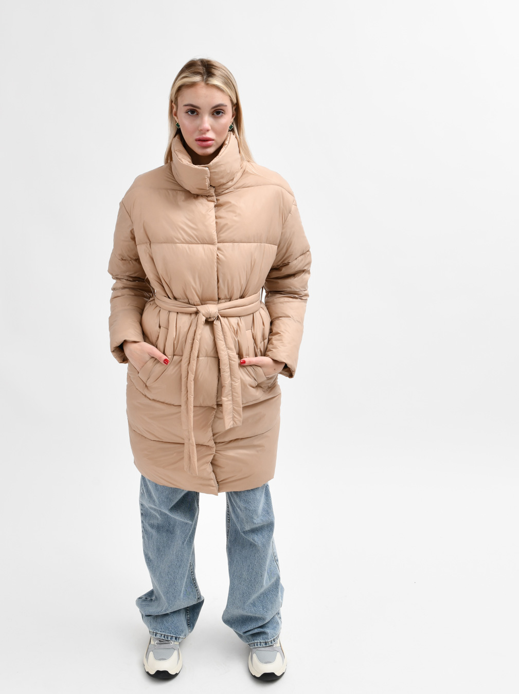 Демісезонна куртка-пальто капучино | 77994 Демісезонна куртка-пальто капучино | 77994