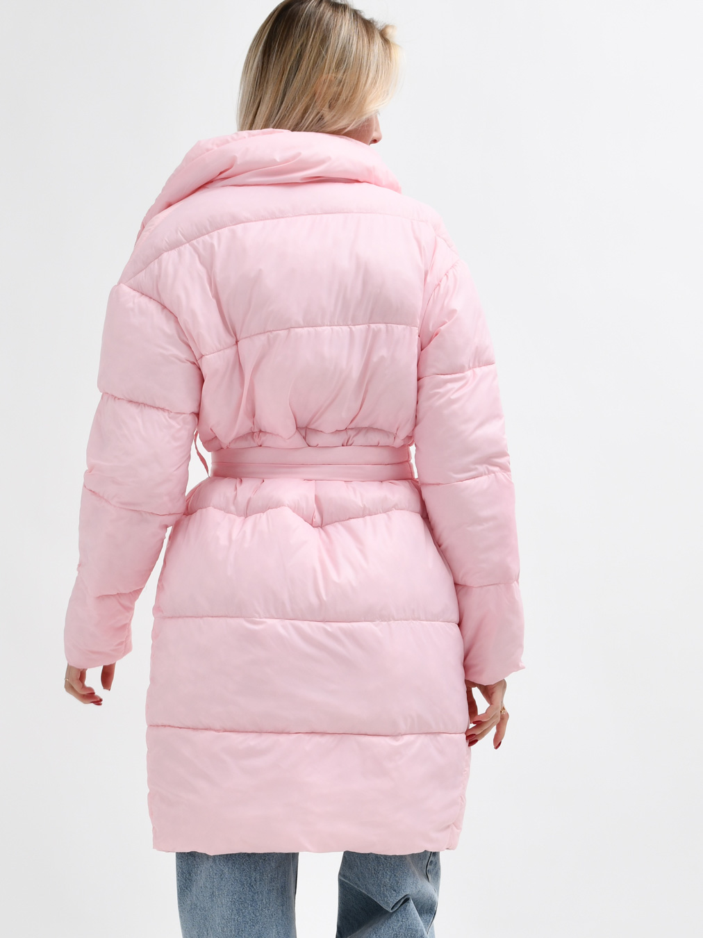 Демісезонна куртка-пальто світло-рожева | 78019 Демісезонна куртка-пальто світло-рожева | 78019