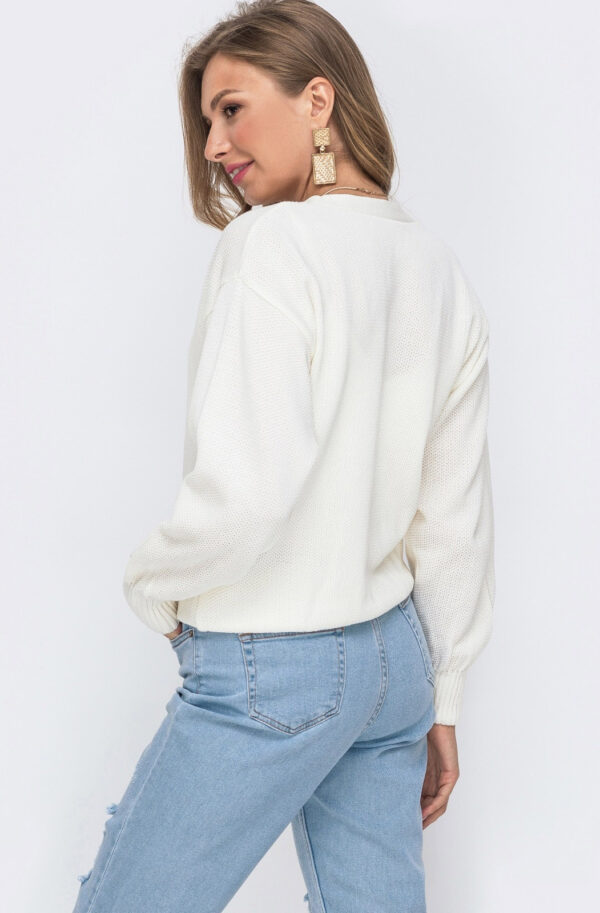 Стильна кофта біла на ґудзиках | 78184