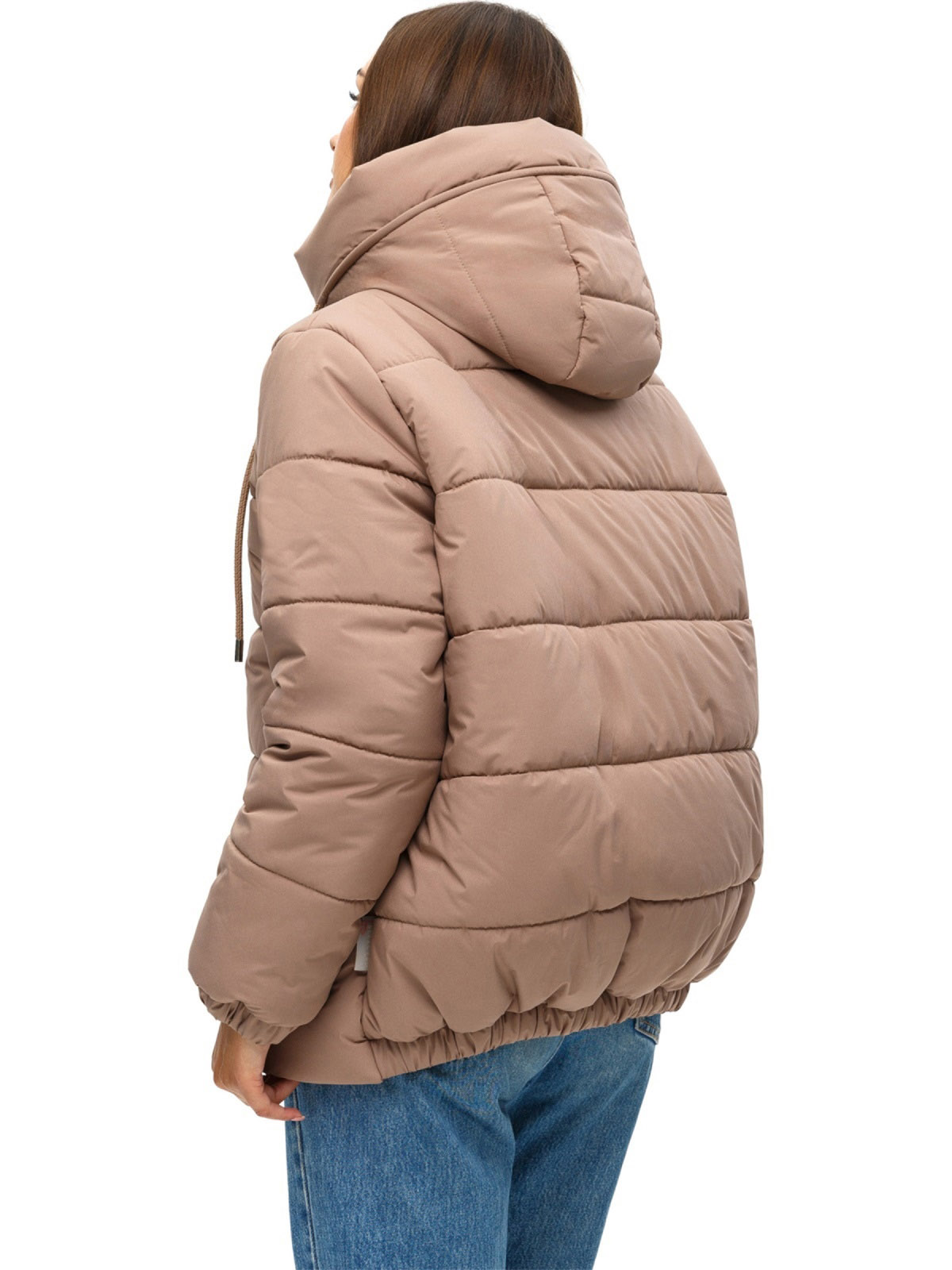 Коротка зимова куртка бежева оверсайз | 77410 Коротка зимова куртка бежева оверсайз | 77410