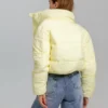 Куртка коротка лимонна з високим коміром | 78293 Куртка коротка лимонна з високим коміром | 78293