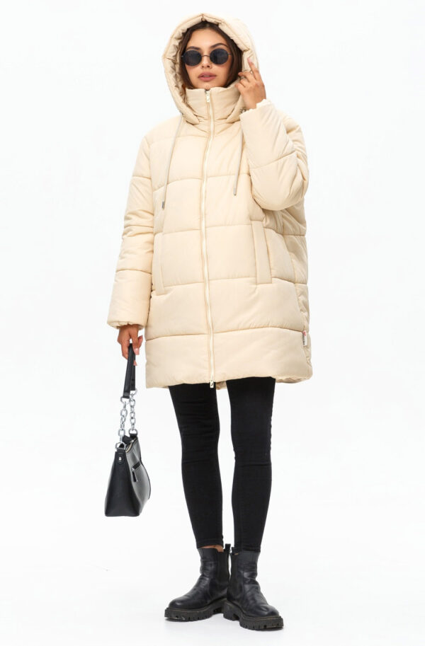 Куртка айворі в стилі оверсайз | 77393