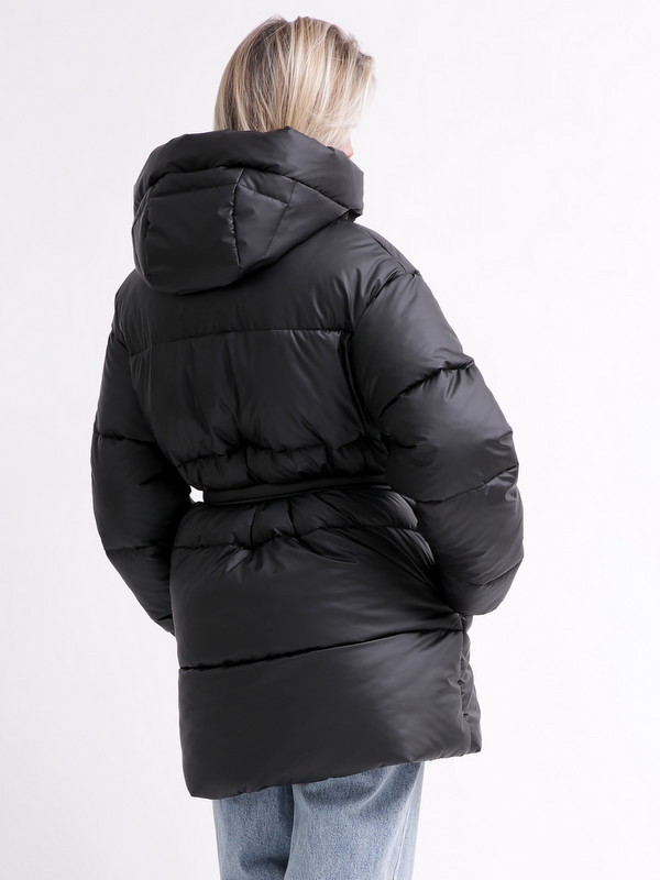 Зимова куртка з капюшоном чорна | 78067