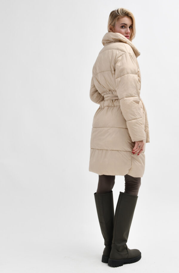 Демісезонна куртка-пальто світло-бежева | 77974