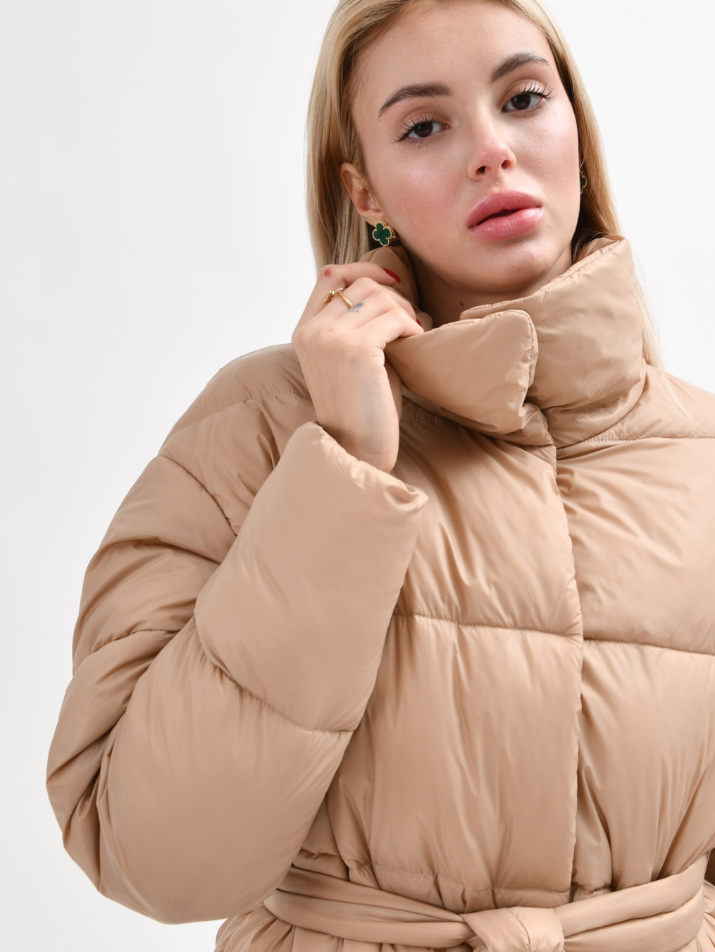 Демісезонна куртка-пальто капучино | 77994 Демісезонна куртка-пальто капучино | 77994