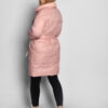 Демісезонна стьобана куртка-пальто пудрова | 77954 Демісезонна стьобана куртка-пальто пудрова | 77954