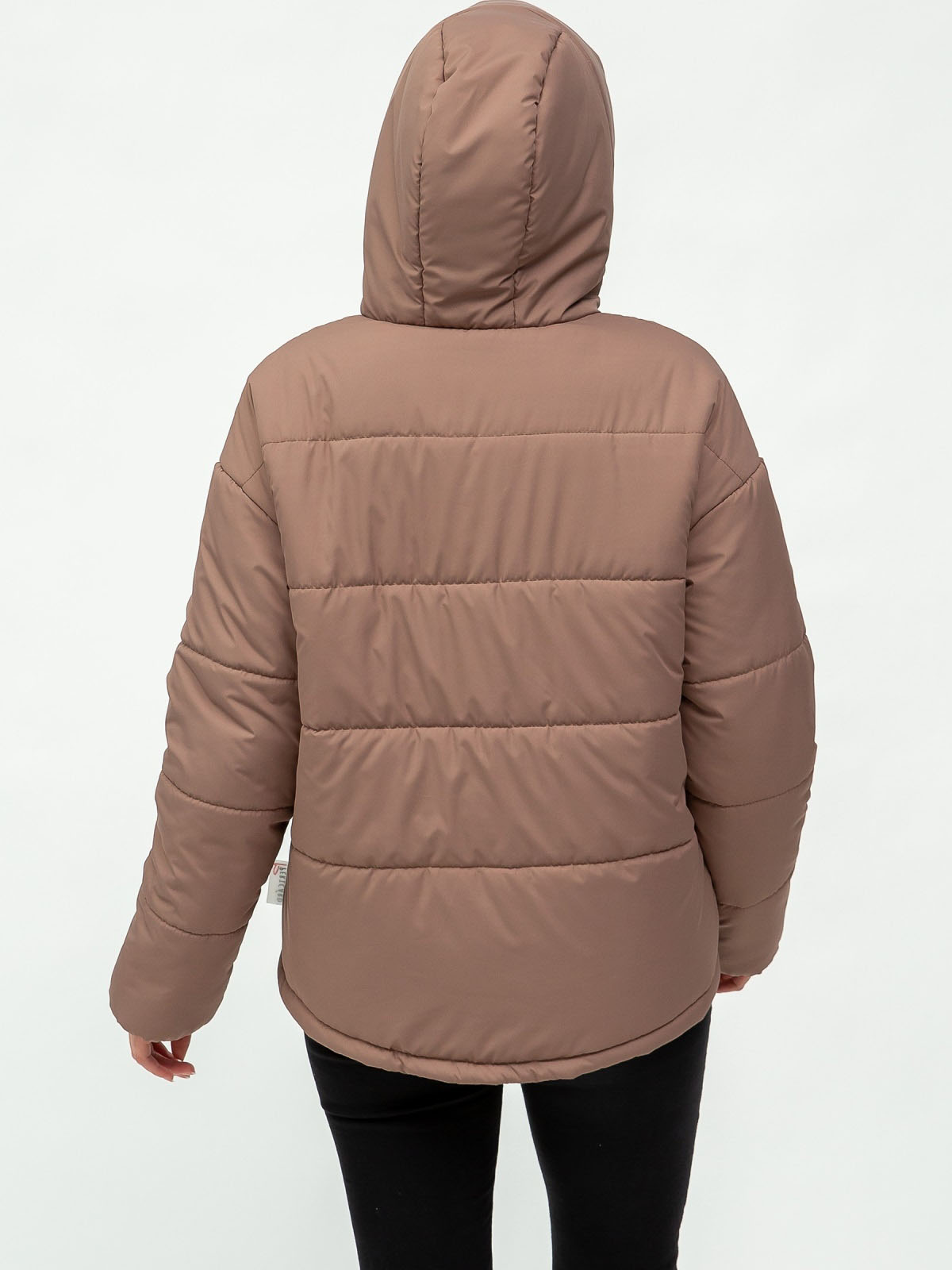 Демісезонна куртка з капюшоном бежева | 77905