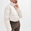 Куртка коротка молочна з високим коміром | 78304 Куртка коротка молочна з високим коміром | 78304