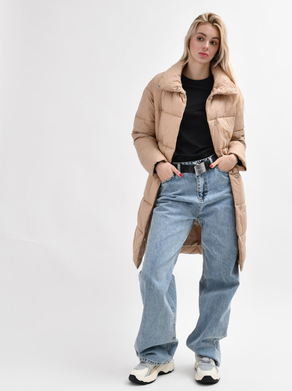 Демісезонна куртка-пальто капучино | 77994 Демісезонна куртка-пальто капучино | 77994