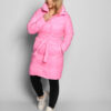 Демісезонна стьобана куртка-пальто рожева | 77941 Демісезонна стьобана куртка-пальто рожева | 77941