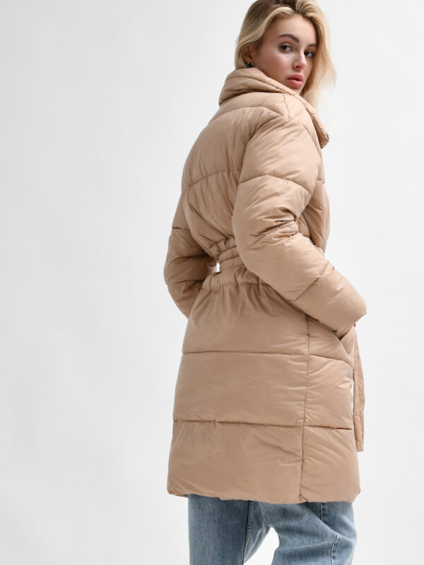 Демісезонна куртка-пальто капучино | 77994