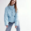 Демісезонна коротка куртка oversize блакитна | 78383