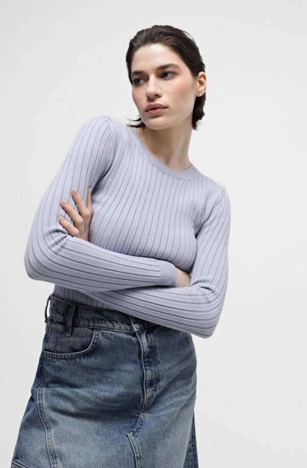 Джемпер з віскозної пряжі сірий | 79151