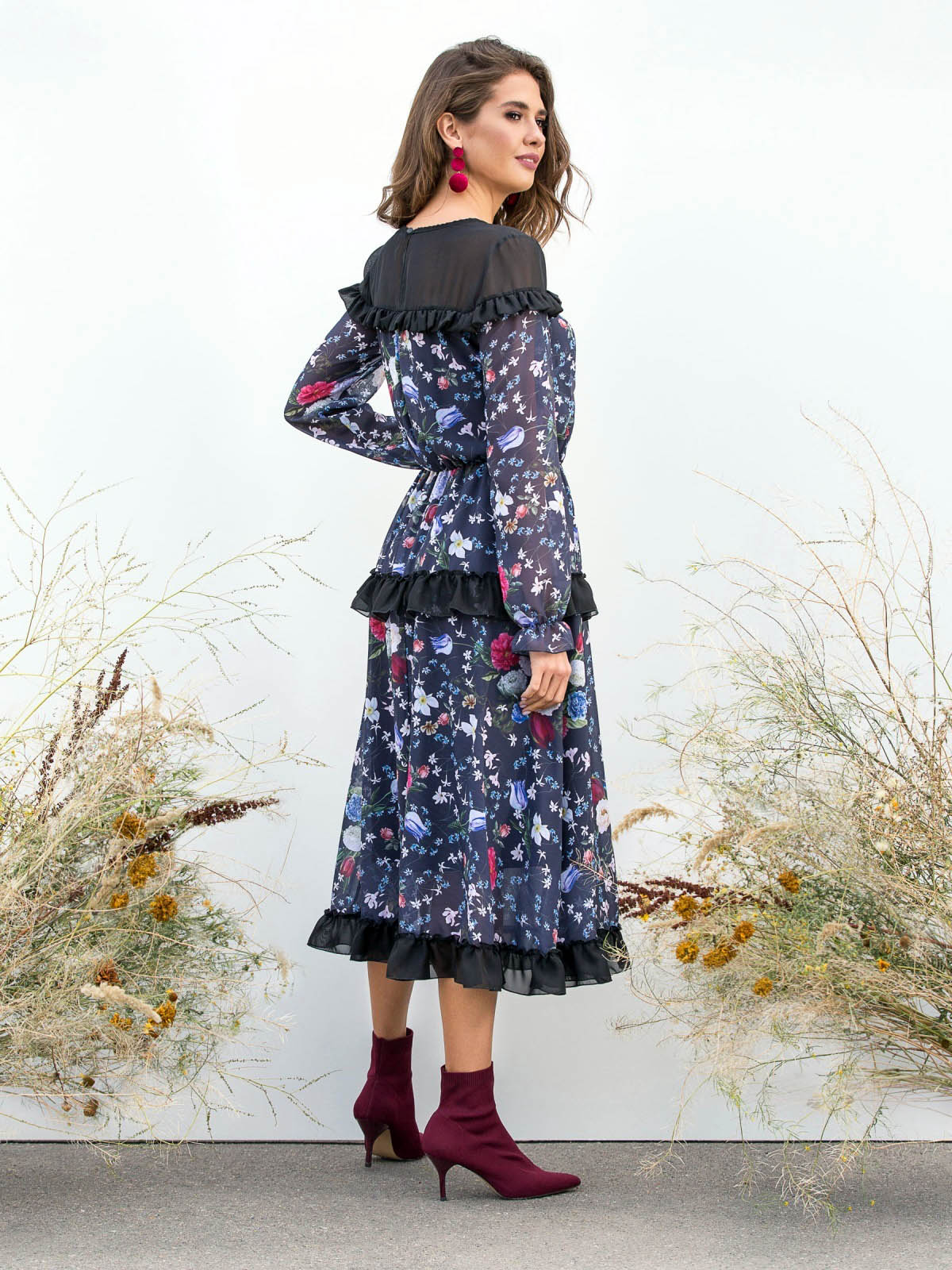 Шифонова сукня в квітковий принт | 79673 Шифонова сукня в квітковий принт | 79673