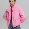 Демісезонна коротка куртка oversize рожева | 78393 Демісезонна коротка куртка oversize рожева | 78393