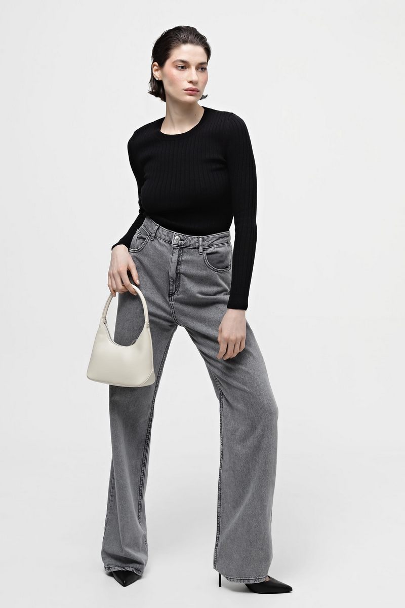 Джемпер з віскозної пряжі чорний | 79163 Джемпер з віскозної пряжі чорний | 79163