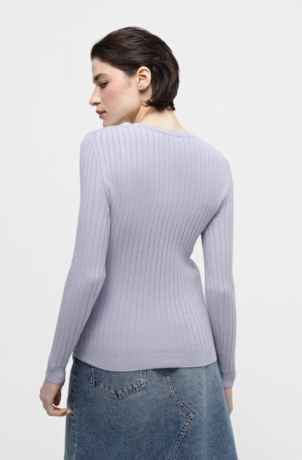 Джемпер з віскозної пряжі сірий | 79151