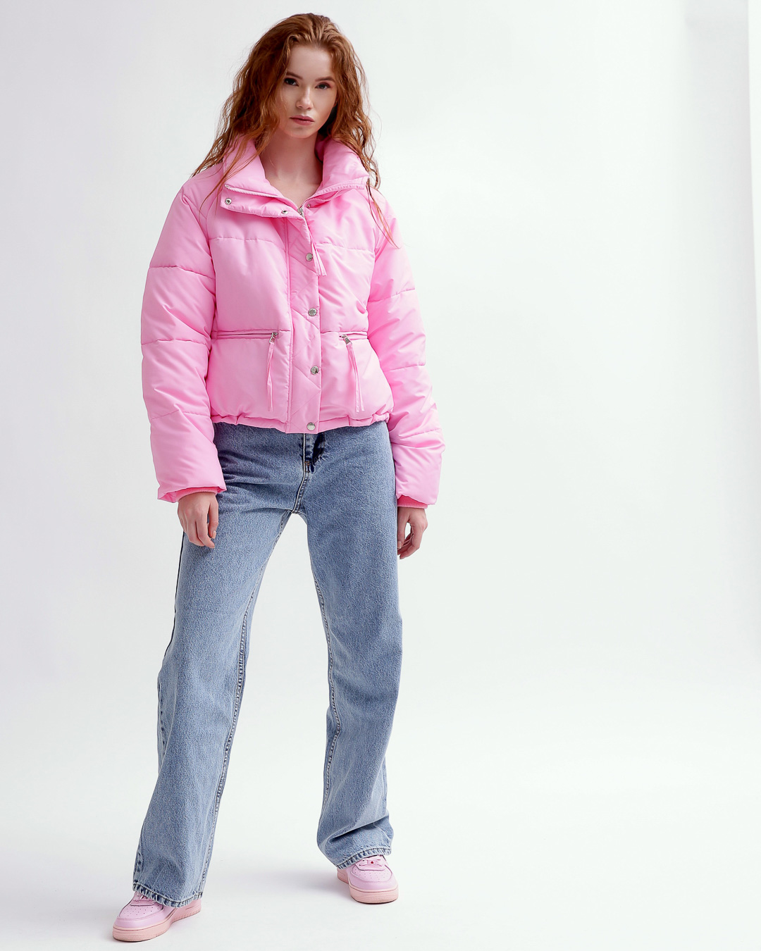 Демісезонна коротка куртка oversize рожева | 78393 Демісезонна коротка куртка oversize рожева | 78393