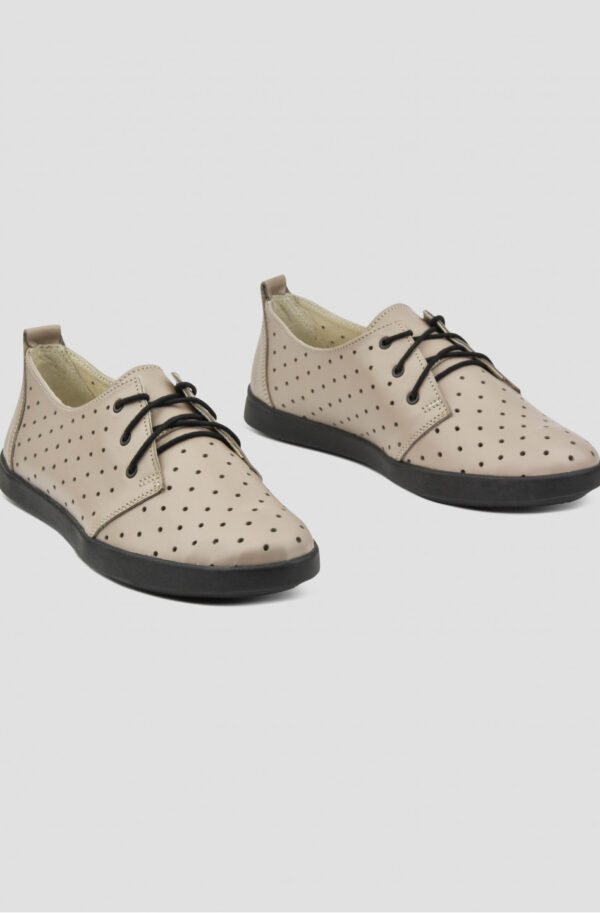 Літні шкіряні мокасини капучино | 78732