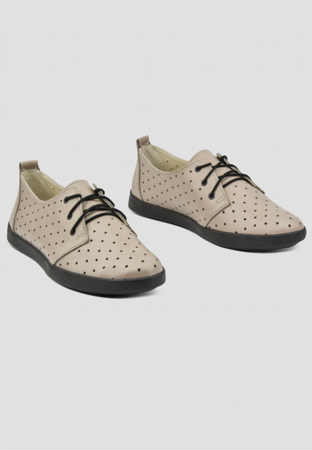 Літні шкіряні мокасини капучино | 78732 Літні шкіряні мокасини капучино | 78732