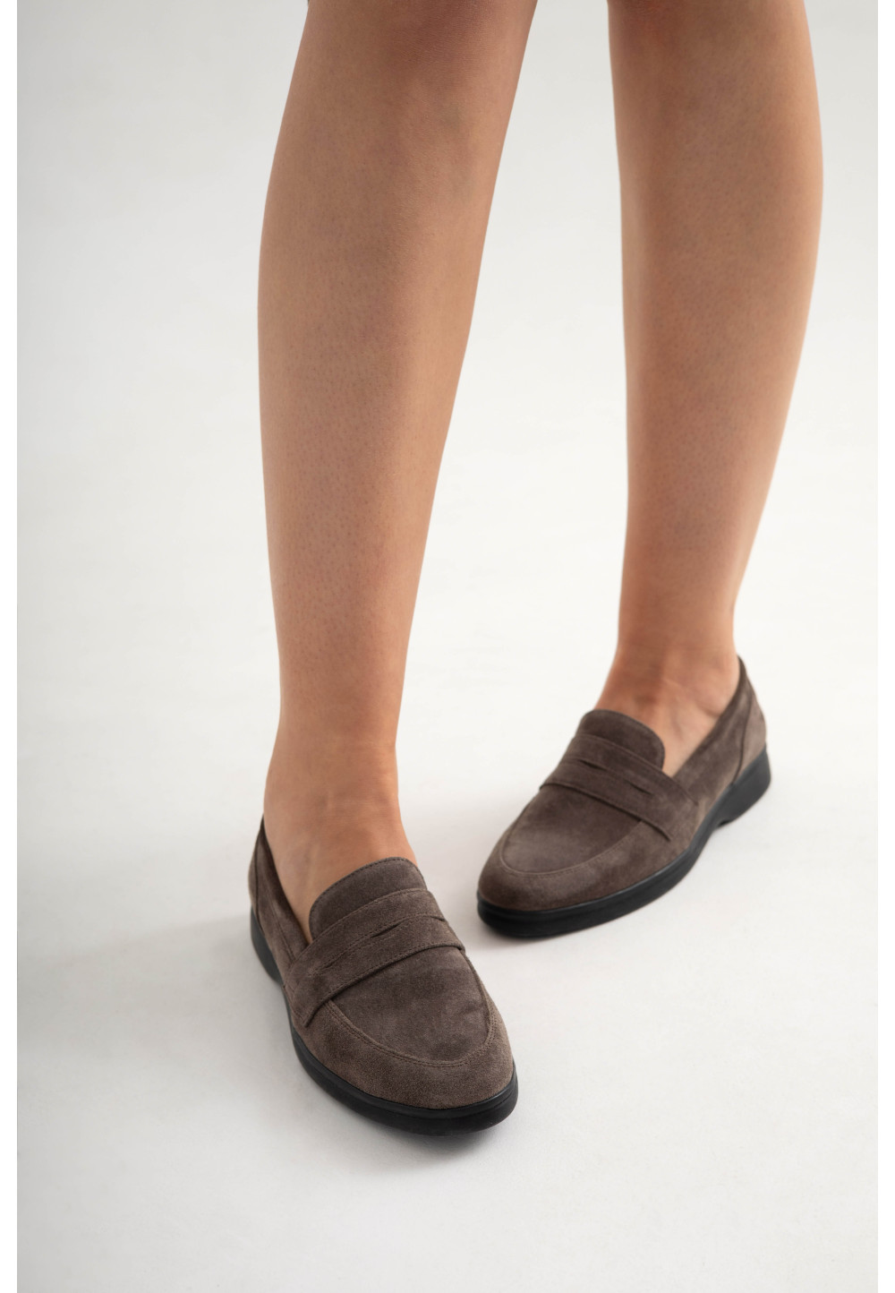 Жіночі замшеві лофери коричневі | 78880 Жіночі замшеві лофери коричневі | 78880