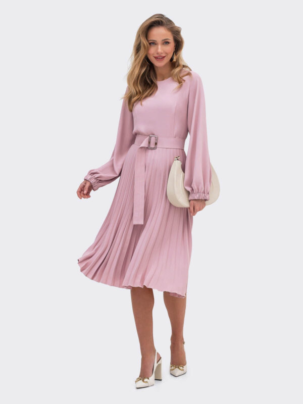 Сукня рожева зі спідницею-плісе | 79250