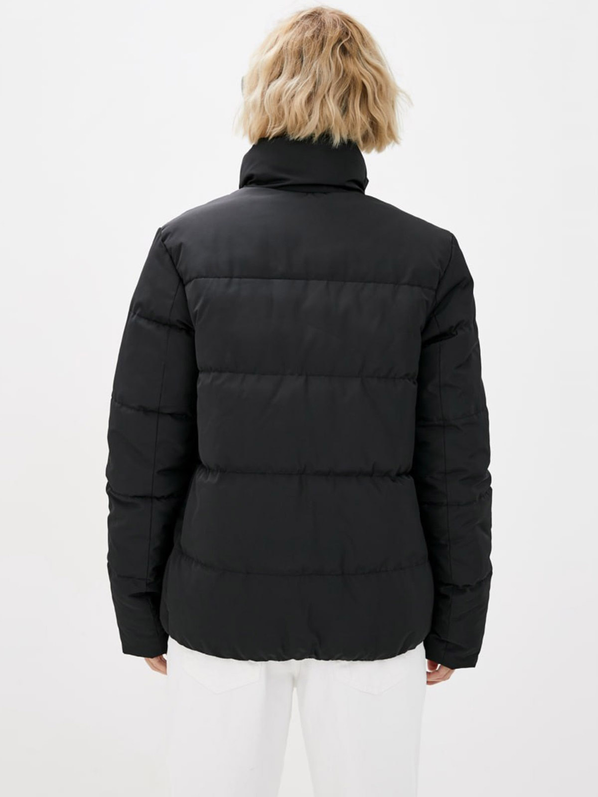 Демісезонна куртка чорна з коміром-стійкою | 79657 Демісезонна куртка чорна з коміром-стійкою | 79657