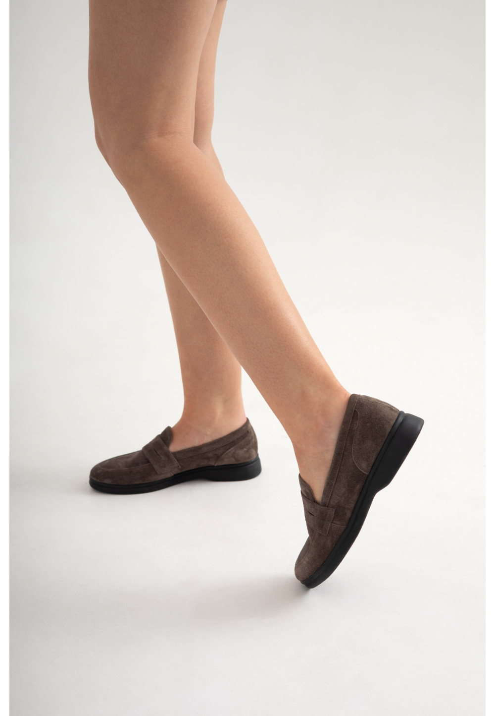 Жіночі замшеві лофери коричневі | 78880 Жіночі замшеві лофери коричневі | 78880