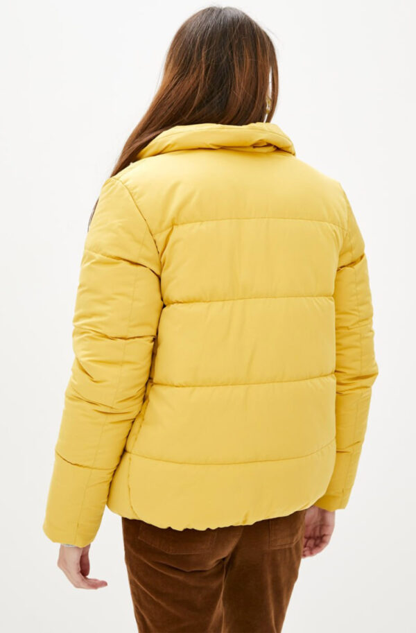 Демісезонна куртка жовта з коміром-стійкою | 79651