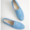 Жіночі замшеві лофери блакитні | 78885 Жіночі замшеві лофери блакитні | 78885