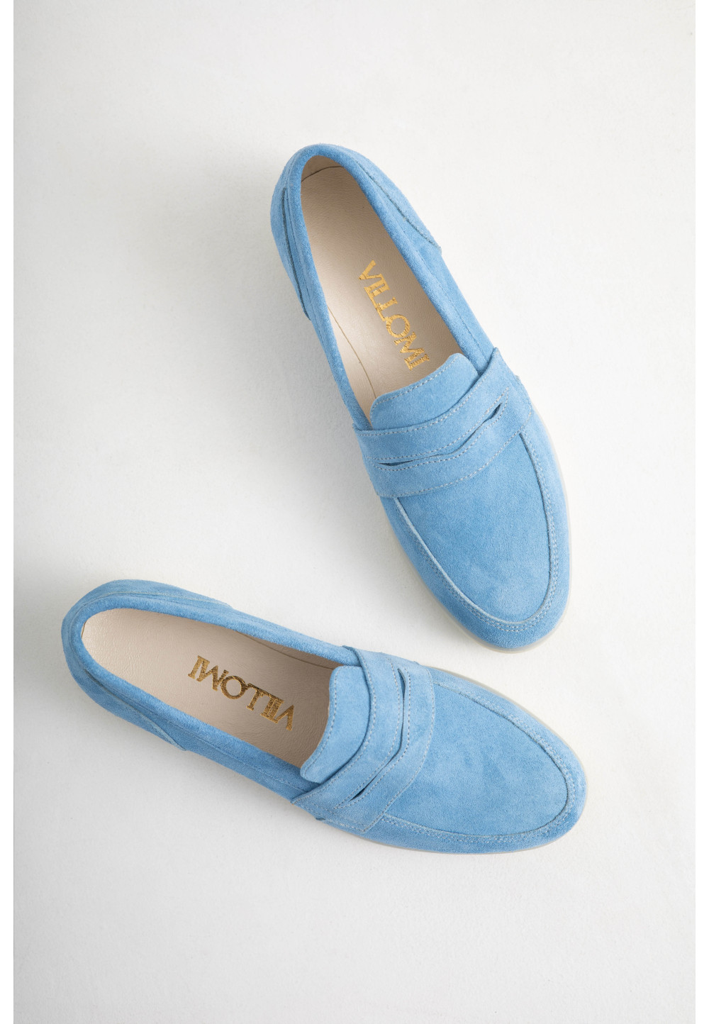 Жіночі замшеві лофери блакитні | 78885 Жіночі замшеві лофери блакитні | 78885