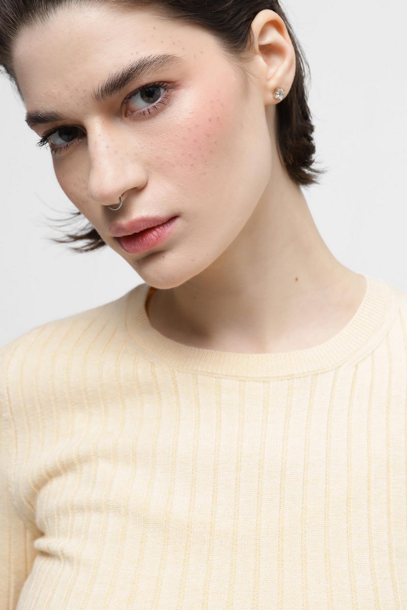 Джемпер з віскозної пряжі айворі | 79145 Джемпер з віскозної пряжі айворі | 79145