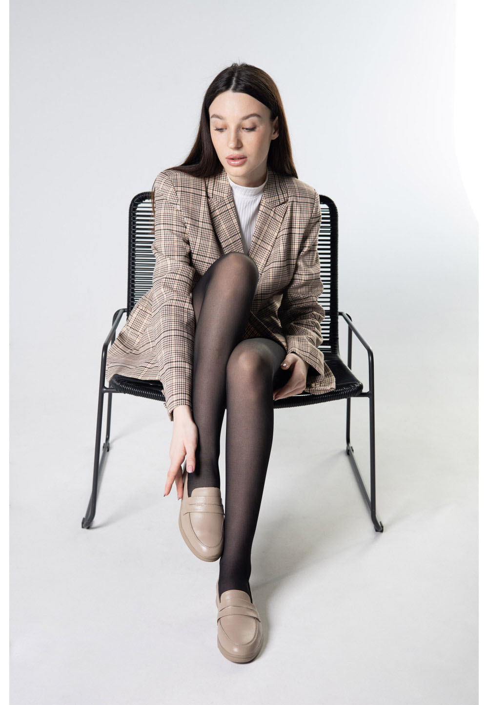 Жіночі шкіряні туфлі бежеві | 79490 Жіночі шкіряні туфлі бежеві | 79490