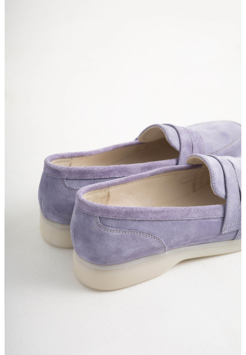 Жіночі замшеві лофери бузкові | 78874 Жіночі замшеві лофери бузкові | 78874