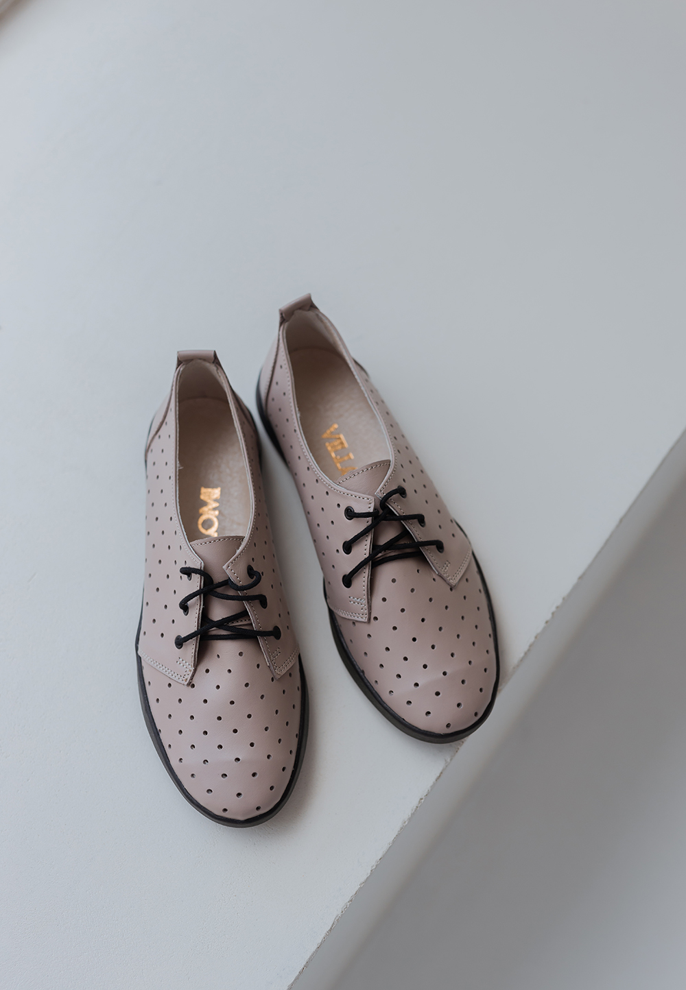 Літні шкіряні мокасини капучино | 78732 Літні шкіряні мокасини капучино | 78732