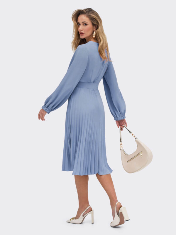 Сукня блакитна зі спідницею-плісе | 79261