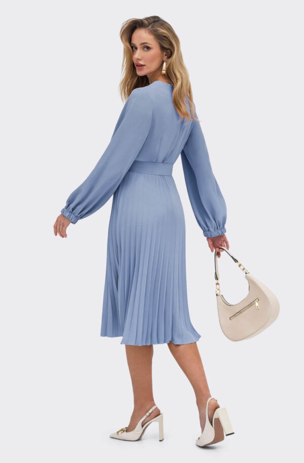 Сукня блакитна зі спідницею-плісе | 79261