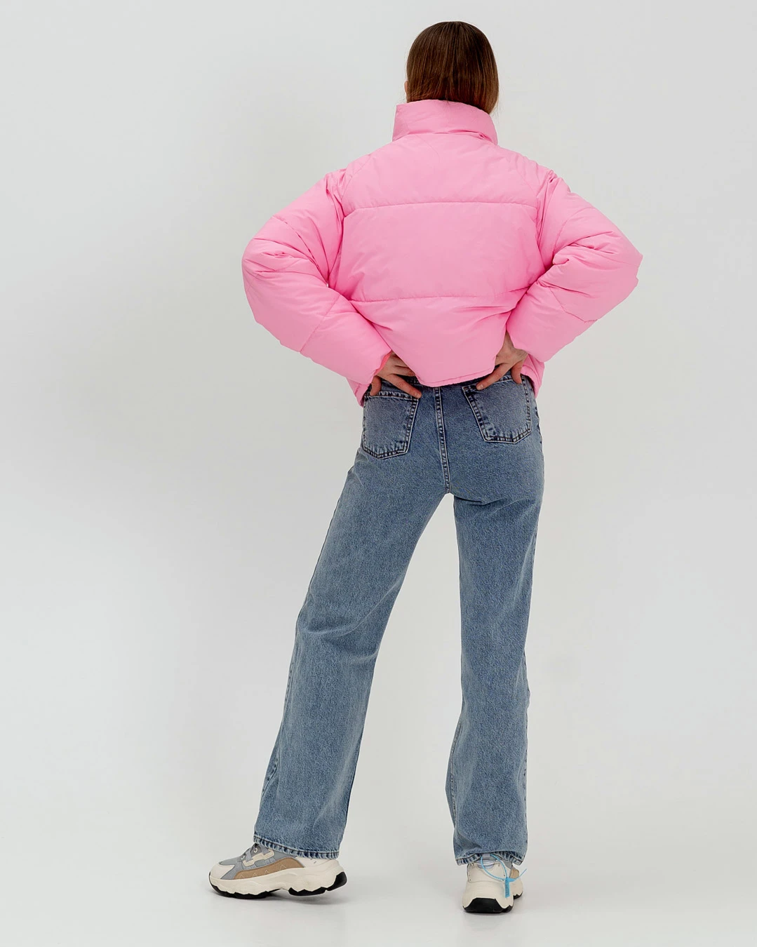 Демісезонна коротка куртка oversize рожева | 78393 Демісезонна коротка куртка oversize рожева | 78393