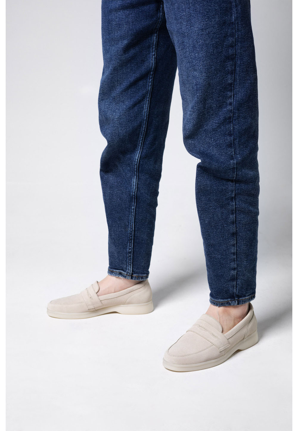 Жіночі замшеві туфлі молочні | 79504 Жіночі замшеві туфлі молочні | 79504