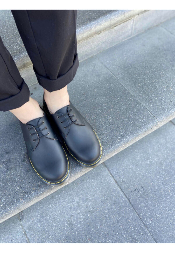 Жіночі шкіряні туфлі дербі чорні | 78725
