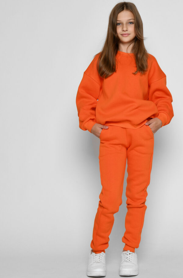 Підлітковий костюм помаранчевий на флісі | 78589
