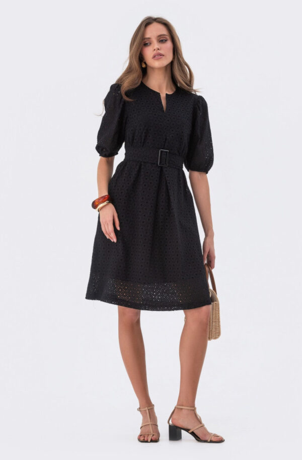 Прогулянкова сукня з прошви чорна | 80949