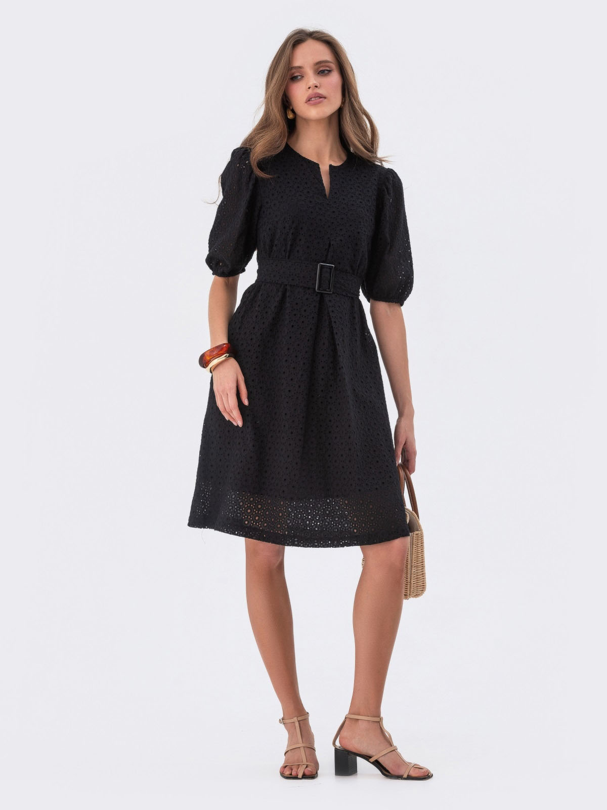 Прогулянкова сукня з прошви чорна | 80949 Прогулянкова сукня з прошви чорна | 80949