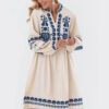Сукня-вишиванка бежева вільного крою | 80931 Сукня-вишиванка бежева вільного крою | 80931