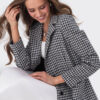 Двобортний піджак чорно-білий в гусячу лапку | 79949 Двобортний піджак чорно-білий в гусячу лапку | 79949